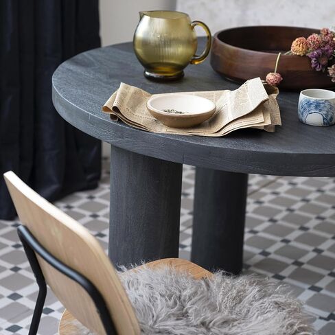 Bloomingville Mongolian Lamb Fur Seat Cover, Charcoal in Saudi Arabia