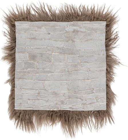 Bloomingville Mongolian Lamb Fur Seat Cover, Charcoal in Saudi Arabia