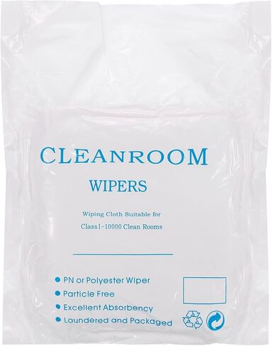 MECCANIXITY 100pcs Clean Room Wipers 9"x9" Double Knit 100% Polyester Lint Free Nonwoven 200 GSM for Lab Electronics Phone TV Cleaning Cloth in Saudi Arabia