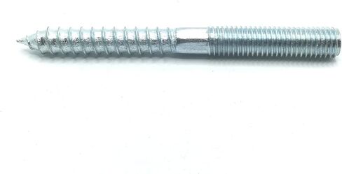 Haozheng Hanger Bolt M12x100 Silvery Double Headed Bolt Self-Tapping Screw with Hexagon for Furniture 12Pcs in Saudi Arabia