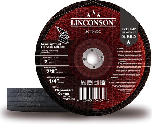 LINCONSON 5 Pack 7 Inch Grinding Wheel for Metal & Stainless Steel Used On Angle Grinder 7"x1/4"x7/8" Depressed Center (SG 7044DC) in Saudi Arabia