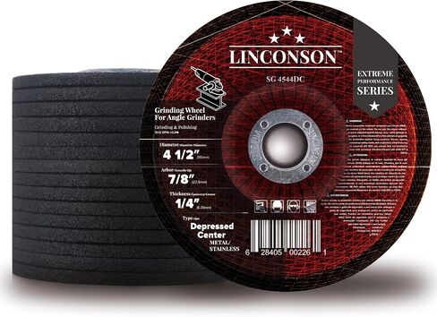LINCONSON 5 Pack 7 Inch Grinding Wheel for Metal & Stainless Steel Used On Angle Grinder 7"x1/4"x7/8" Depressed Center (SG 7044DC) in Saudi Arabia