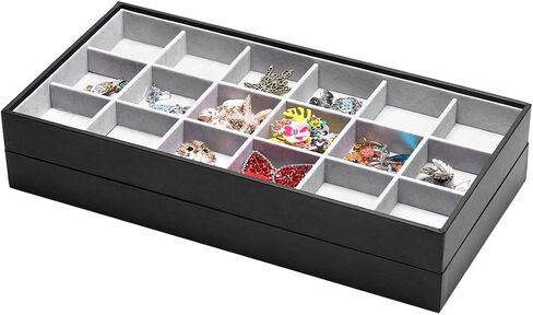 ORIGIA Magic Stackable Jewelry Trays Closet Dresser Drawer Organizer for Accessories, Gadgets & Cosmetics, Storage Display Showcase Holder Box, Set of 5 in Saudi Arabia