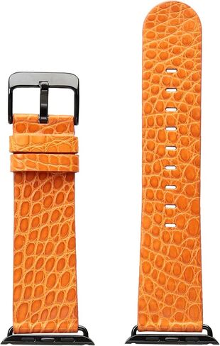 هادلي روما AP1000RAG42A 42 ملم حزام أبل التمساح MTE جلد التمساح حزام ساعة برتقالي in Kuwait