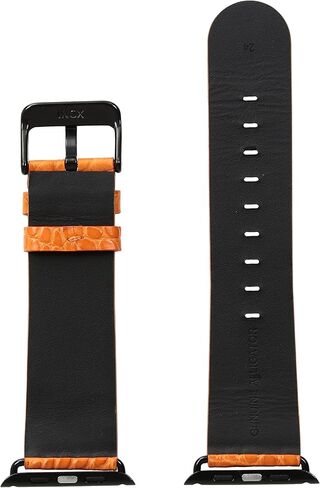 هادلي روما AP1000RAG42A 42 ملم حزام أبل التمساح MTE جلد التمساح حزام ساعة برتقالي in Kuwait