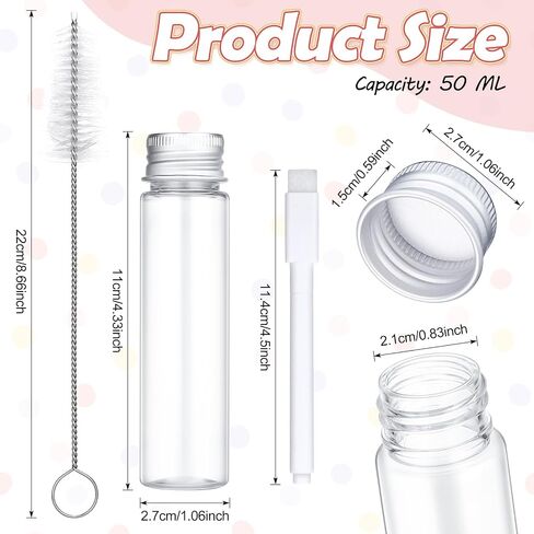Hoemwarm 48 Pcs 27x110mm(50ml/1.8oz) Clear Plastic Test Tubes with Caps, Candy Storage Science Summer Party Decorations Tubes Containers for Kids Birthday Party Supplies Decor in Saudi Arabia