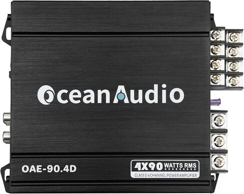 OceanAudio OAE-90.4D Compact Full-Range Class D 4 Channel 720W Car Amplifier, Max Power @2Ω 4 * 180W RMS Power @2Ω 4 * 90W, 4Ω 4 * 60W in Saudi Arabia