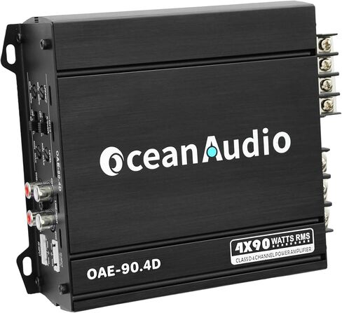 OceanAudio OAE-90.4D Compact Full-Range Class D 4 Channel 720W Car Amplifier, Max Power @2Ω 4 * 180W RMS Power @2Ω 4 * 90W, 4Ω 4 * 60W in Saudi Arabia