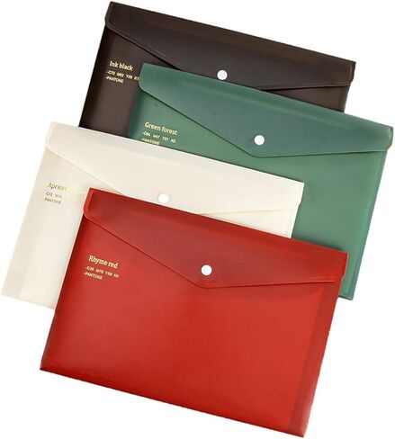 Wiekyze Project Envelope A4 Size Set of 12Pcs, String-Tie Closure, Project Pockets File Organizer Envelopes Expandable Gusset Set for Office School, Assorted Colors in Kuwait