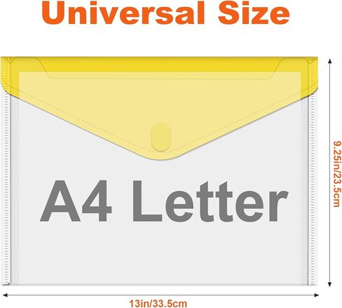 A4 Plastic Folders for Documents,60 Clear Clear Plastic Poly Envelope with Hook & Loop Closures,A4 Poly Document Bag,A4 Letter Size File Bags for Office School Home Travel Cosmetic Organization in Saudi Arabia