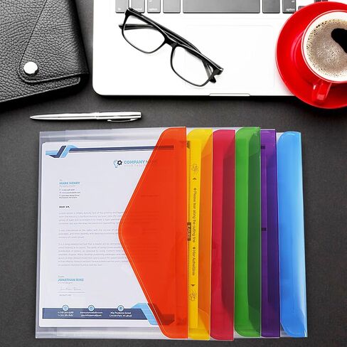 A4 Plastic Folders for Documents,60 Clear Clear Plastic Poly Envelope with Hook & Loop Closures,A4 Poly Document Bag,A4 Letter Size File Bags for Office School Home Travel Cosmetic Organization in Saudi Arabia