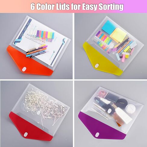 A4 Plastic Folders for Documents,60 Clear Clear Plastic Poly Envelope with Hook & Loop Closures,A4 Poly Document Bag,A4 Letter Size File Bags for Office School Home Travel Cosmetic Organization in Saudi Arabia