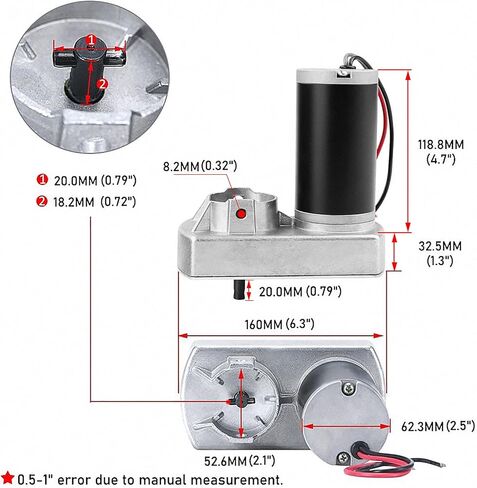 Neresshery 132682 RV Actuator Slide Out Motor OEM 18: 1 محرك نسبة، استبدل 295380، M-8910، RP-785615 Motor، متوافق مع معظم المحركات، استخدم مع نظام الانزلاق من خلال الإطار - ضمان لمدة 3 سنوات in Kuwait