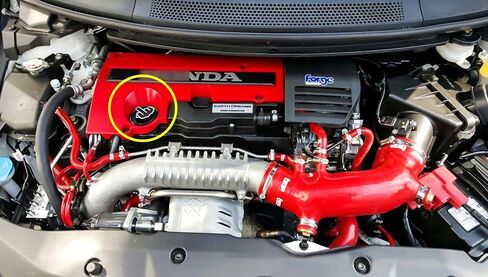 غطاء غطاء الوقود لخزان زيت المحرك Xotic Tech، نمط الإصبع الأوسط من الألومنيوم، متوافق مع Honda وAcura (أسود) in Kuwait