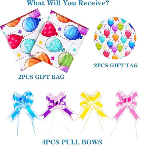 Elephant-package 1PCS Jumbo Birthday Gift Bag, Oversized Gift Bag 60" x 36" with Pull Bow and Tag, Extra Large Plastic Gift Bag for Birthday, Baby Shower, Huge Gift Wrap. （Colorful Balloon in Saudi Arabia