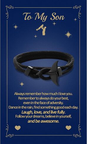 Friezlee To My Boys Bracelet Gifts for Son Grandson Brother Bracelets Birthday Graduation Christmas Gifts for Teen Boys and lovers (To My Son) in Saudi Arabia