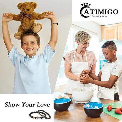 ATIMIGO 6-21st Happy Birthday Cross Beaded Bracelet Decorations for Boys Teen 6 7 8 9 10 11 12 13 14 15 16 17 18 19 20 21 Year Old Male Man Birthday Gifts Ideas for Son Grandson in Kuwait