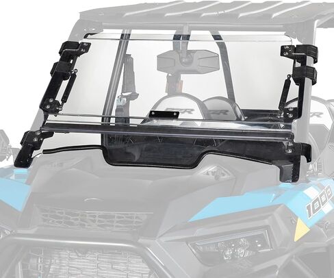 KIWI MASTER زجاج أمامي قابل للطي 3 في 1 شديد التحمل متوافق مع 2019-2023 Polaris RZR XP 1000 ملحقات XP 4 1000 مقاوم للخدش in Saudi Arabia