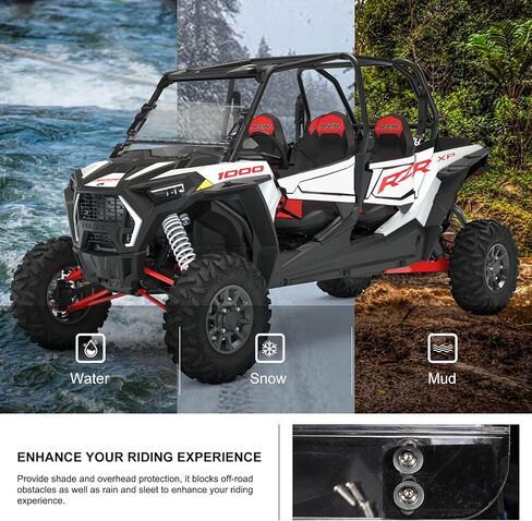 KIWI MASTER زجاج أمامي قابل للطي 3 في 1 شديد التحمل متوافق مع 2019-2023 Polaris RZR XP 1000 ملحقات XP 4 1000 مقاوم للخدش in Saudi Arabia