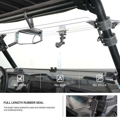 KIWI MASTER زجاج أمامي قابل للطي 3 في 1 شديد التحمل متوافق مع 2019-2023 Polaris RZR XP 1000 ملحقات XP 4 1000 مقاوم للخدش in Saudi Arabia