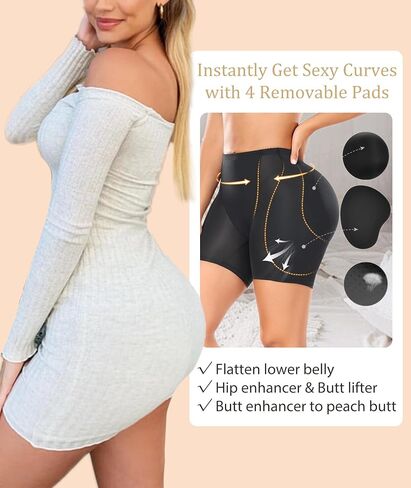 Fantevar Women Shapewear Hip Padded Enhancer Butt Lifter Panties Thicker Removable 4 Pads Fake Buttock Control Panty in Saudi Arabia