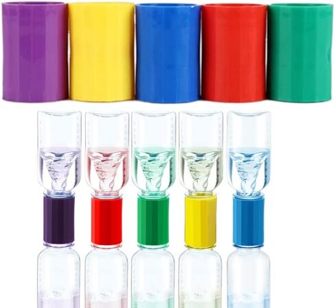 تورنادو في زجاجة، 12 قطعة من البلاستيك أنبوب تورنادو موصل زجاجة أنبوب الإعصار موصل دوامة للاختبار والتجربة العلمية، 5 ألوان in Kuwait