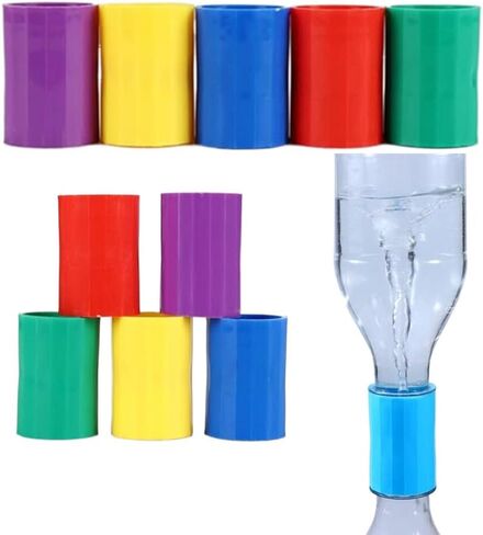 تورنادو في زجاجة، 12 قطعة من البلاستيك أنبوب تورنادو موصل زجاجة أنبوب الإعصار موصل دوامة للاختبار والتجربة العلمية، 5 ألوان in Kuwait