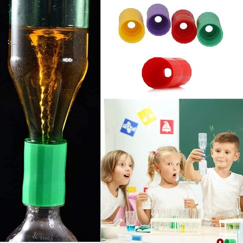 تورنادو في زجاجة، 12 قطعة من البلاستيك أنبوب تورنادو موصل زجاجة أنبوب الإعصار موصل دوامة للاختبار والتجربة العلمية، 5 ألوان in Kuwait