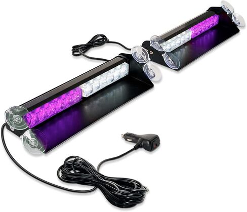 aspl 2x14 بوصة 24led داش أضواء الطوارئ القوية الداخلية الأمامية / الخلفية الزجاج الأمامي سطح السفينة سبليت أضواء تحذير السلامة شريط ضوء المخاطر لمركبات شاحنة السيارات (العنبر / الأبيض) in Saudi Arabia