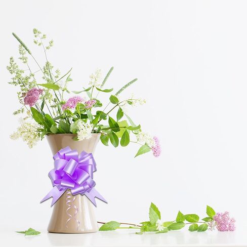 10 قطع من أقواس الهدايا، أقواس سحب 11.43 سم لتغليف الهدايا، مناسبة لصناديق الهدايا والسلال وأعياد الميلاد وحفلات الزفاف والكريسماس وعيد الحب والشرق (أرجواني فاتح) in Kuwait