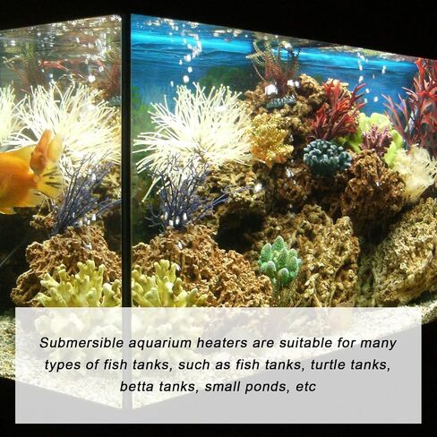 Rhitchy Aquarium Heater Submersible Aquarium Heater 100W Fish Tank Heater Mini Heating Rod Automatic Constant Temperature Turtle Tank Winter Heater Fish Tank Heater for Tanks 5-20 Gallons in Kuwait