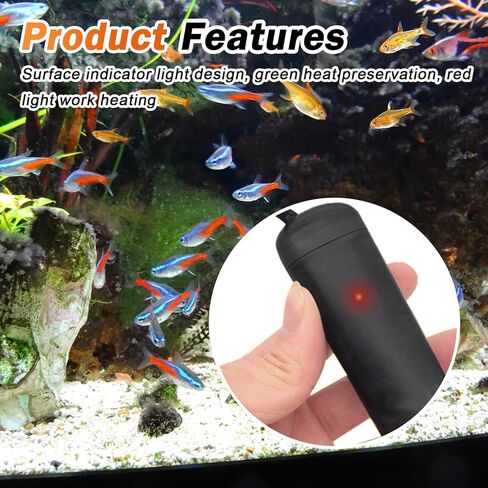 Rhitchy Aquarium Heater Submersible Aquarium Heater 100W Fish Tank Heater Mini Heating Rod Automatic Constant Temperature Turtle Tank Winter Heater Fish Tank Heater for Tanks 5-20 Gallons in Kuwait