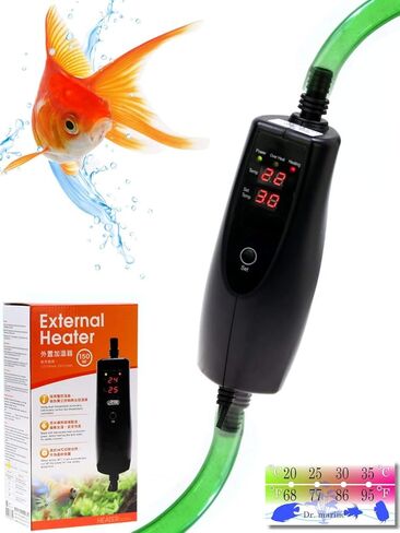 CORISRX 150w/300w/500w in-Line External Heater Aquarium Heater - 150/300/500 WATT 1/2",5/8" (Applied to Both Sizes) (Black 150 Watt 5/8",1/2" Hose) in Saudi Arabia