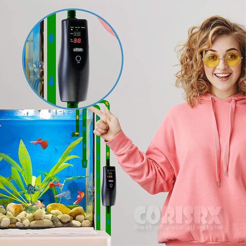 CORISRX 150w/300w/500w in-Line External Heater Aquarium Heater - 150/300/500 WATT 1/2",5/8" (Applied to Both Sizes) (Black 150 Watt 5/8",1/2" Hose) in Saudi Arabia