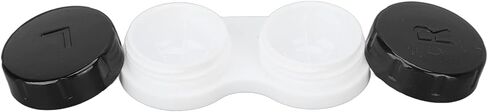 ZJchao Contact Lens Case Box, Portable Contact Lens Box Kit Contact Lens Care Case Black Contact Lens Case Kit with Mirror Solution Bottle Compact Eye Contact Case for Travelling Women Men in Saudi Arabia