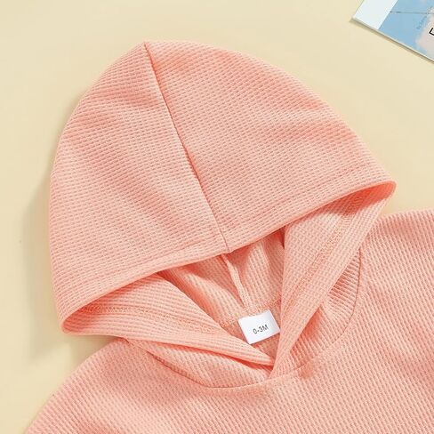 MAINESAKA Kids Baby Boy Girl Hooded Beach Towel Wrap Bathrobe Solid Color Waffle Knit Swimsuit Cover Ups Bathing Suit Poncho in Saudi Arabia