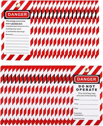 Boviisky 9001 Lockout Tagout Tags- 35 Pack- Compliance Safety Tags for Lock Out in Saudi Arabia