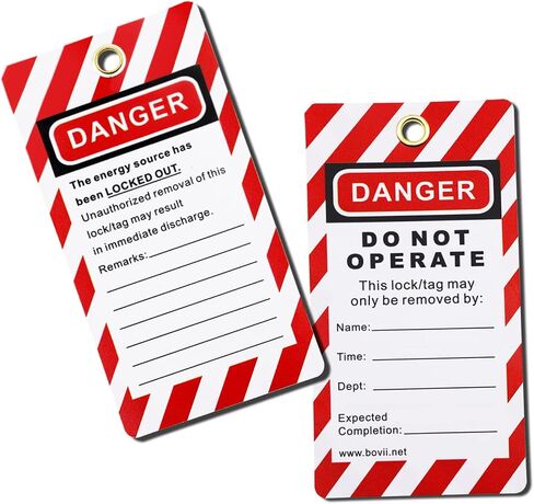 Boviisky 9001 Lockout Tagout Tags- 35 Pack- Compliance Safety Tags for Lock Out in Saudi Arabia