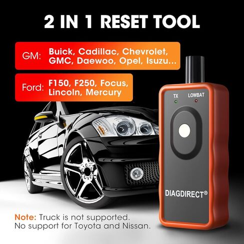 𝗢𝗧𝗢𝗙𝗜𝗫 𝗧𝗣𝗠𝗦 Relearn Tool for Ford GM 315/433 MHz TPMS Reset Tool Tire Pressure Monitor System Activation Tool, 2 in 1 Activation Reset Tool for F150/Focus/Lincoln/Buick/Cadillac Vehicle in Kuwait
