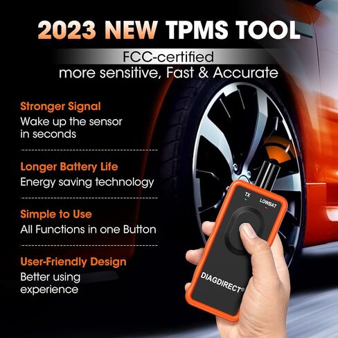 𝗢𝗧𝗢𝗙𝗜𝗫 𝗧𝗣𝗠𝗦 Relearn Tool for Ford GM 315/433 MHz TPMS Reset Tool Tire Pressure Monitor System Activation Tool, 2 in 1 Activation Reset Tool for F150/Focus/Lincoln/Buick/Cadillac Vehicle in Kuwait