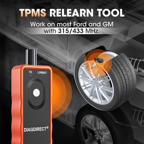 𝗢𝗧𝗢𝗙𝗜𝗫 𝗧𝗣𝗠𝗦 Relearn Tool for Ford GM 315/433 MHz TPMS Reset Tool Tire Pressure Monitor System Activation Tool, 2 in 1 Activation Reset Tool for F150/Focus/Lincoln/Buick/Cadillac Vehicle in Kuwait
