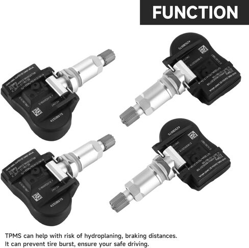 315MHz TPMS Sensor, Tire Pressure Monitoring System Sensor - Compatible for Mitsubishi Outlander, Lancer, i-MiEV, Outlander Sport - Replace Part 4250B975 Set of 4 in Saudi Arabia
