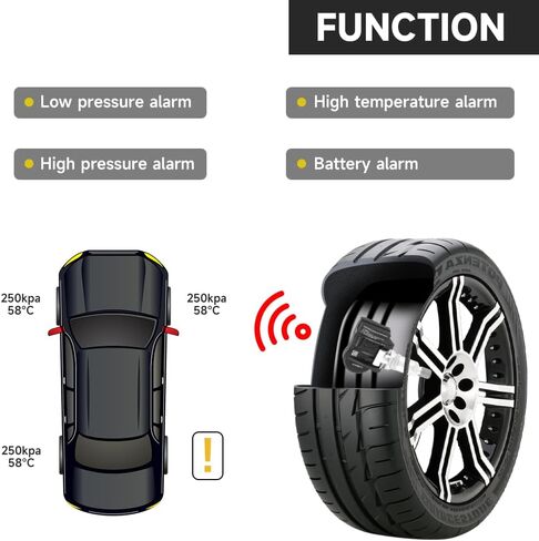 315MHz TPMS Sensor, Tire Pressure Monitoring System Sensor - Compatible for Mitsubishi Outlander, Lancer, i-MiEV, Outlander Sport - Replace Part 4250B975 Set of 4 in Saudi Arabia