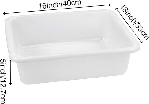 ZOENHOU 4 Pack 13 L Bus Tubs Plastic Bus Box, Gray Tubs Commercial Bus Box, Wash Basin Tote Box for Pantry Washing Dishes, 5 Inch Deep in Saudi Arabia