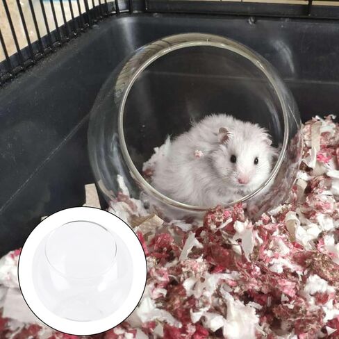 BCOATH 1pc Hamster Glass House Bathtub Decor Summer Table Decor Dining Table Decor Small Pet House Chinchilla Dust Bath House Ceramic Chinchilla Hideout Chinchilla Cool Nest Pet Supplies in Saudi Arabia