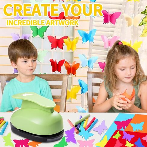 Butterfly Craft Punch 3 Inch, DIY Handmade Paper Punch, Butterfly Punch Cutter, Craft Lever Punch Handmade, Hole Shape for Paper Crafting, Scrapbook, Cards Decoration in Kuwait
