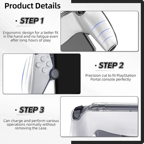 حافظة BRHE لمشغل Playstation Portal Remote Player، حافظة حماية لبوابة PS5 ملحقات بوابة Playstation، قبضة مريحة ومريحة - أبيض in Kuwait
