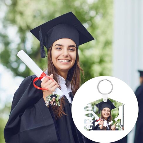 Trnayi 24 قطعة سلاسل المفاتيح التخرج التسامي فئة هدايا التخرج نقل الحرارة سلاسل المفاتيح DIY (نمط غراد 2024) in Kuwait