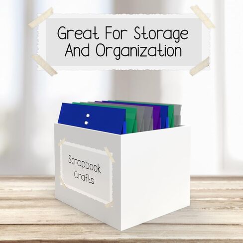 Scrapbook Paper Storage, 12x12 Paper Storage Organizer, Cardstock Organizer, Craft Organizer, Poly Acid Free Craft Keepers, 4 Colors, Snap Closure (5 Pack) in Kuwait