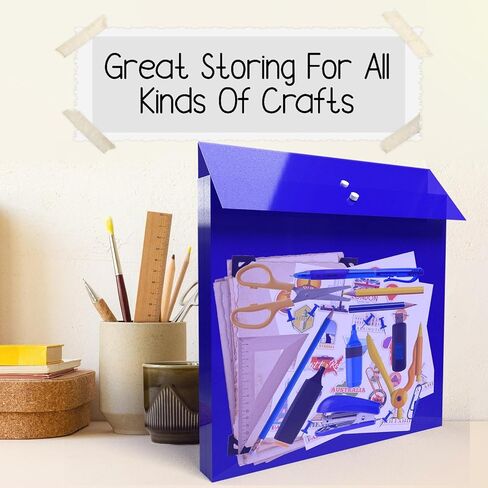 Scrapbook Paper Storage, 12x12 Paper Storage Organizer, Cardstock Organizer, Craft Organizer, Poly Acid Free Craft Keepers, 4 Colors, Snap Closure (5 Pack) in Kuwait